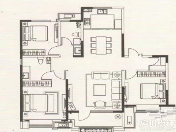 户型图-130平方米